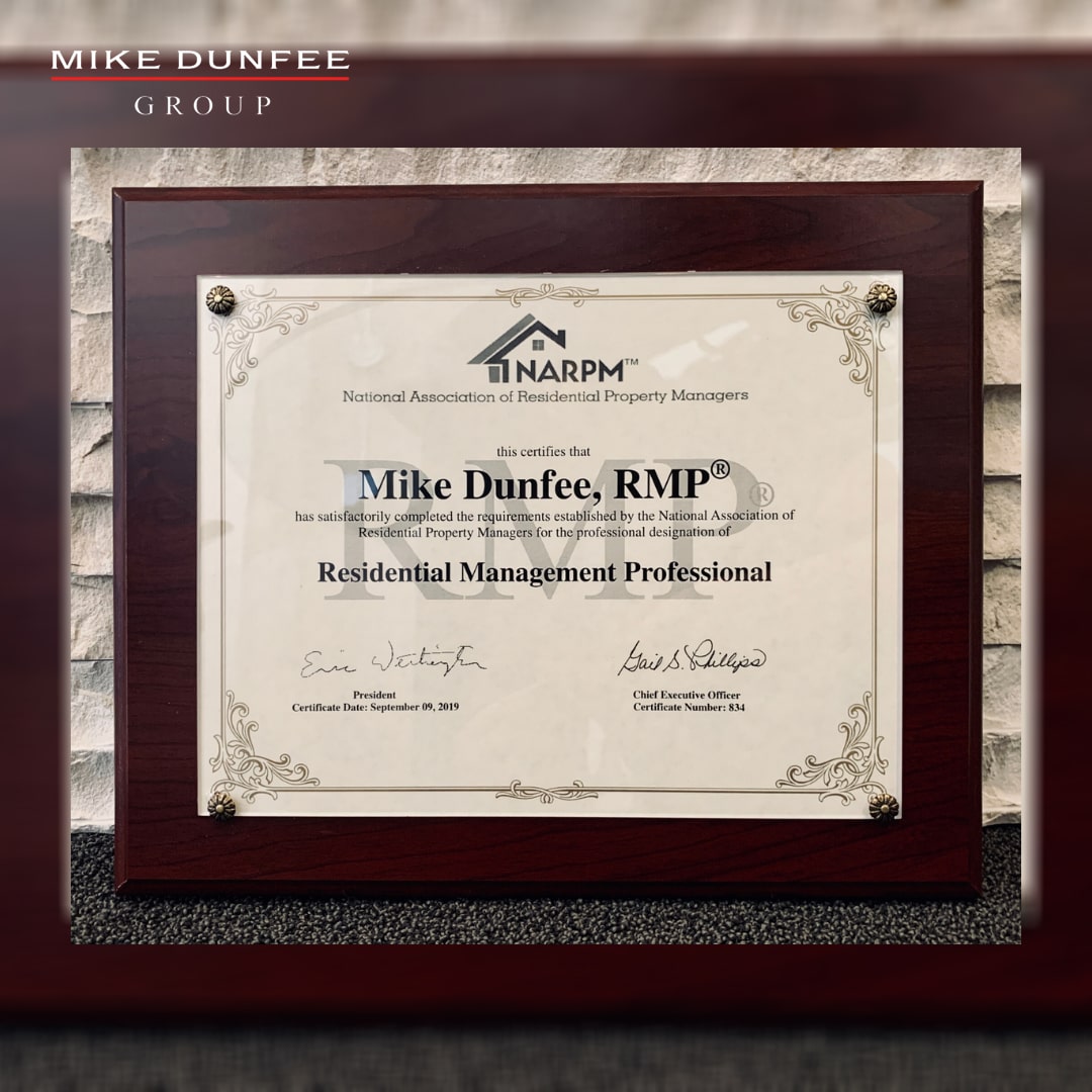 21-Mike Dunfee certificate as a Residential Management Professional